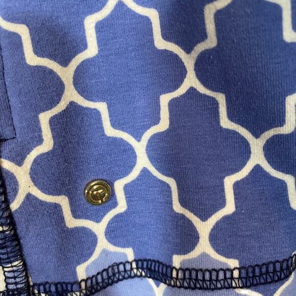 T By Talbots Blue Ombre Geo Cotton Blend Long Sleeve Full Zip Jacket Women Sz S - Picture 7 of 12